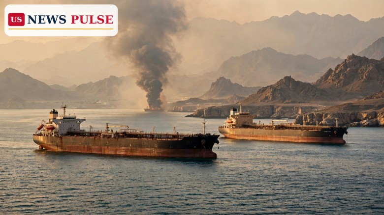 Hormuz Tankers on Fire After Mine Strikes, Iran Guards Say, as Oil Route Fear Grows
